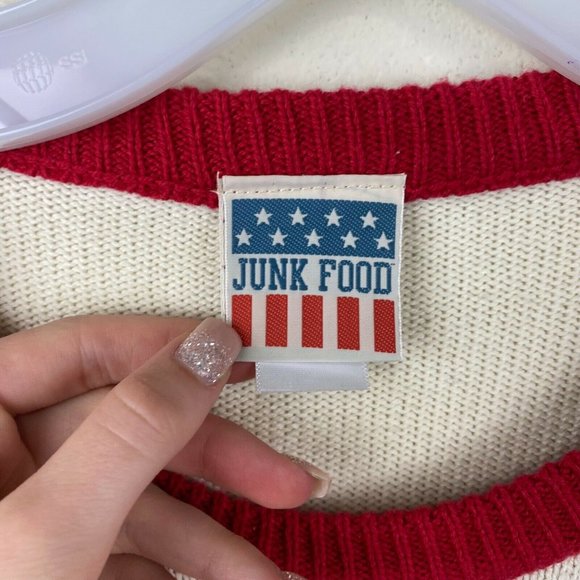 Junk Food "Budweiser" red, white, sweater- L - Picture 3 of 5